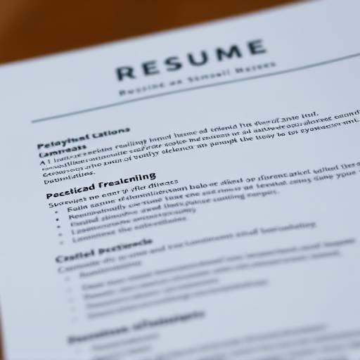 A close-up of a well-structured resume, highlighting important sections and keywords.