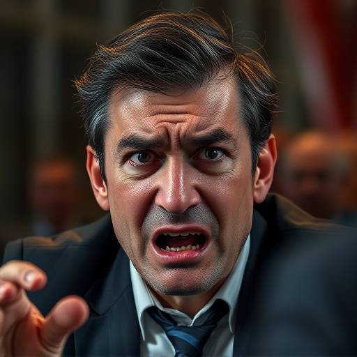 A stressed candidate making a face during an interview, symbolizing common interview mistakes.